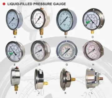 Adjustable Pointer Back Connection Manometer Pressure Gauge