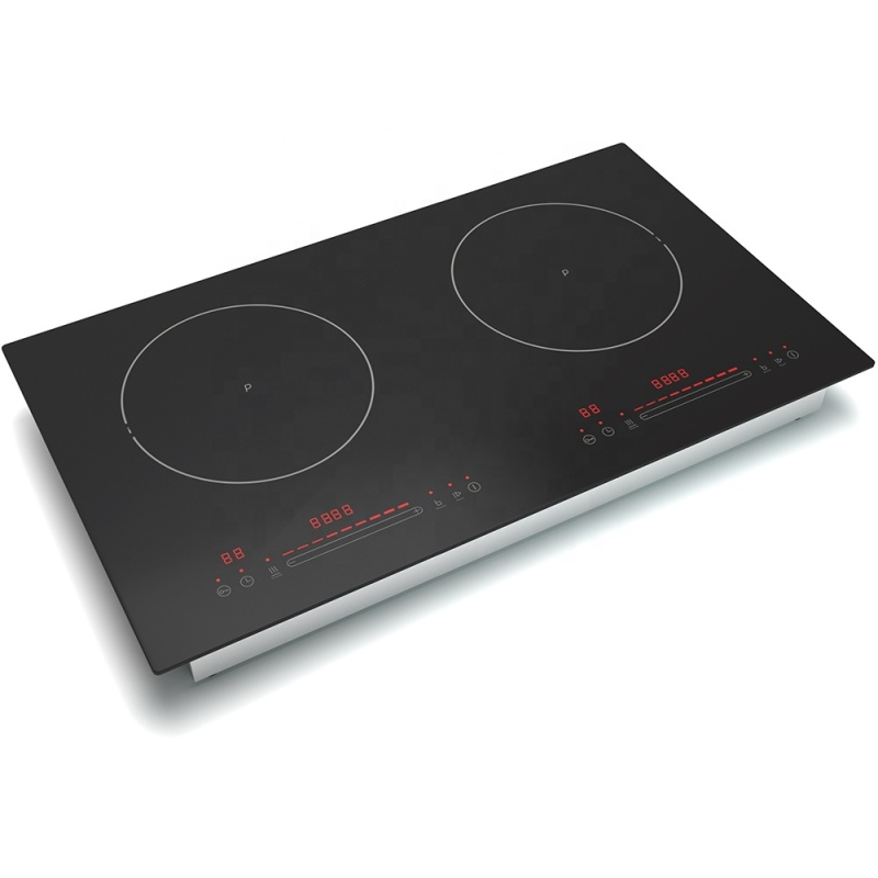 Factory Direct Sales Price Multi-function Energy Saving High-Power Waterproof Design Double Induction Cooker Built-in