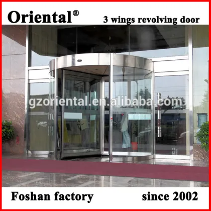 Automatic Door,Three Wing Automatic Revolving Door with exhibition box revolving door