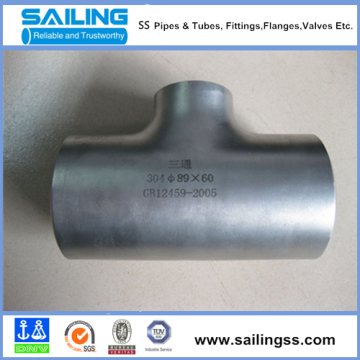 ASTM a234 butt welding stainless steel reducing tee