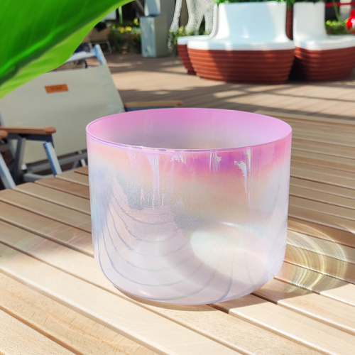 Cosmic Singing Bowl Lovely Peach Transparent Sing Bowl Spiritual Mediation Supplier