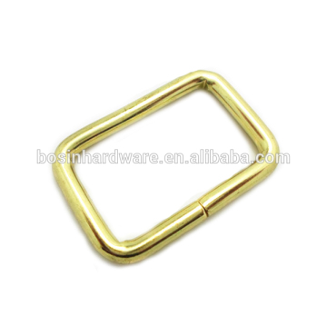 Fashion High Quality Metal Brass Plated Rectangular Ring
