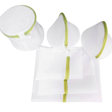 Green 6PCS/sets Washing Laundry Bag Zippered Fine Mesh Underwear Bra Hosiery Clothing Thickening 3 Size Laundry Wash Bag