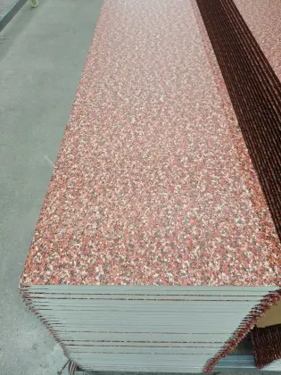 Red Marble-Patterned Metal Decorative Panel