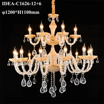 designer hotel chandelier candle glass lighting
