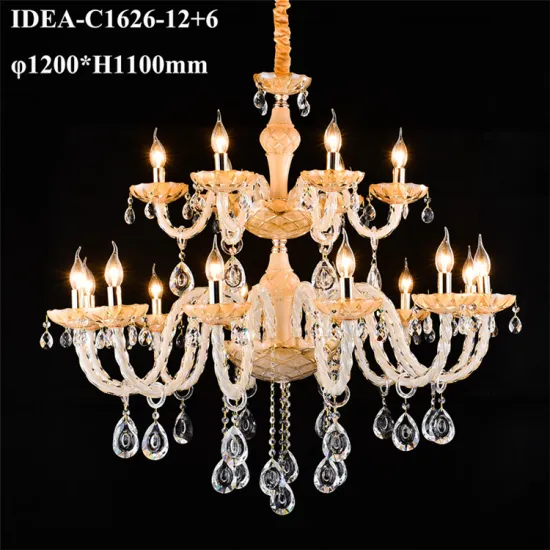 designer hotel chandelier candle glass lighting