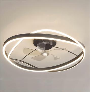 Moderne minimalistische LED -Deckenlüfterleuchten mit Geschwindigkeitsregelung