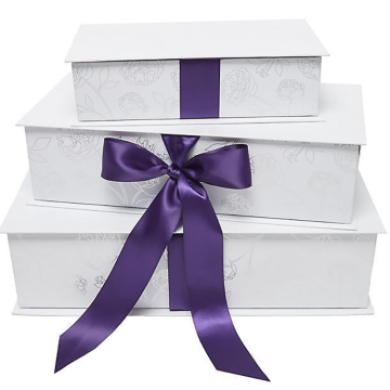 Custom valentine lingerie gift box with ribbon closure