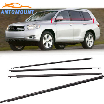 Uda Black Door Seals Window Strip Weatherstrip for Toyota Highlander 2008-2012