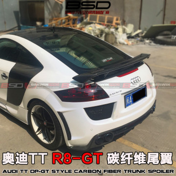 2007-2014 TT DP-RG Style Carbon Fiber Trunk Spoiler para Audi