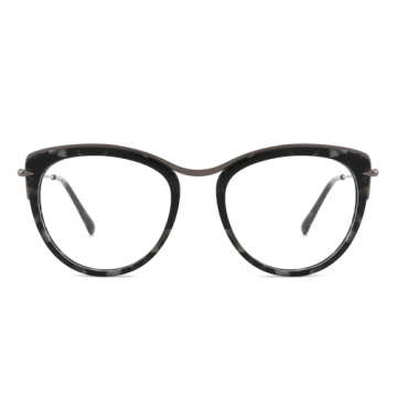 Brand Retro Women Cat Eye Glasses Metal Acetate Optical Eyeglasses Frame