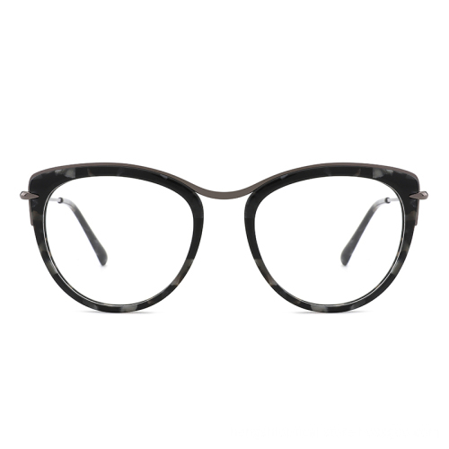 Brand Retro Women Cat Eye Glasses Metal Acetate Optical Eyeglasses Frame