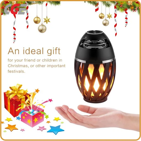 LED Portable Bluetooth Speaker&Torch Atmosphere Flicker Warm Light Gift LED Flame Lamps