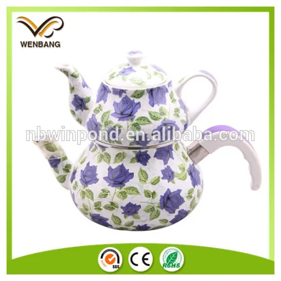 Chinese style hot sell in turkey carbon steel double kettles with bakelite handle