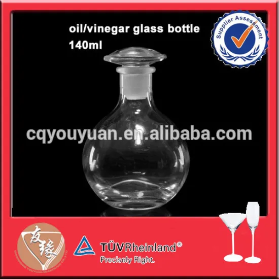 Ball shape transparent olive oil glass bottle 100ml