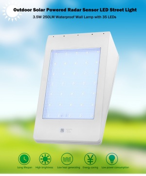 Outdoor Garden Solar Powered Radar Sensor Light