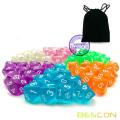 60pcs+Assorted+Colored+Translucent+D10+%281-10%29+Pack%2C6X10pcs+10+Sides+Dice+Transparent+Polyhedral+Dice+D10+Set+in+Drawstring+Pouch