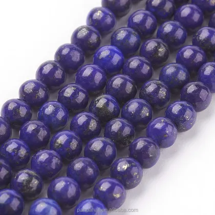 Pandahall 4mm Blue Natural Lapis Lazuli Round Beads