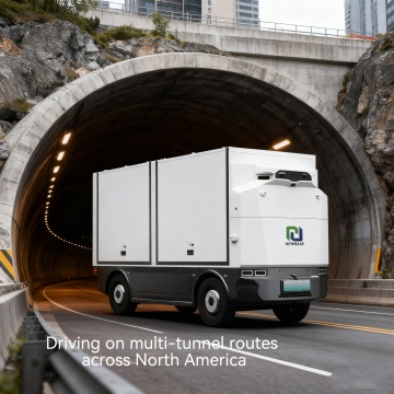 China Forklift-Compatible Autonomous Logistics Van for Industrial Yards Factory