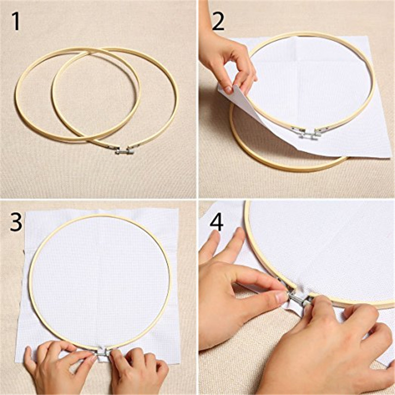 10-30cm Round Wood Cross Stitch Embroidery Hoop Sewing Tool Bamboo ...