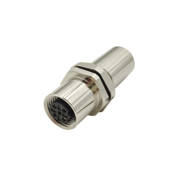 Shielded Female m12 Panel mount Connector