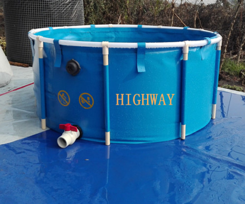 Soft PVC canvas Collapsible tank easy to operate water treatment fish farming