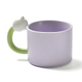 Custom logo custom coffee purple mugs