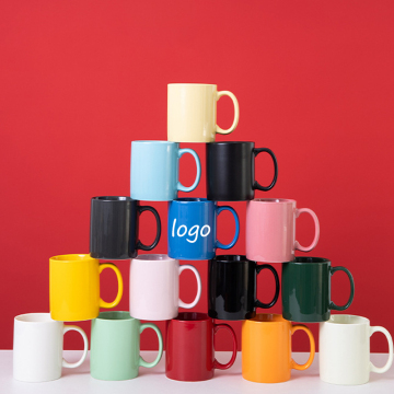 Mug ceramica glassata dal logo personalizzabile - tazza di caffè pubblicitaria da 330 ml all'ingrosso