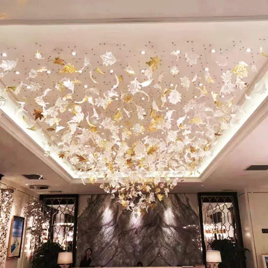 Customized LED Maple-Leaf-Crystal Chandelier for Hotel and Club Decor