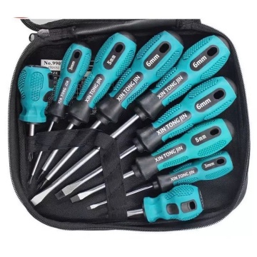 Ensemble d'outils à tournevis magnétique à fentes à fente de Phillips 9pcs
