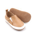 Scarpe casual da culla in morbida pelle slip-on