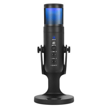 Wired RGB USB Condenser Microphone for Gaming and Recording