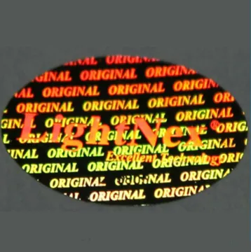 China supplier oval hologram gold label sticker, oval custom sticker