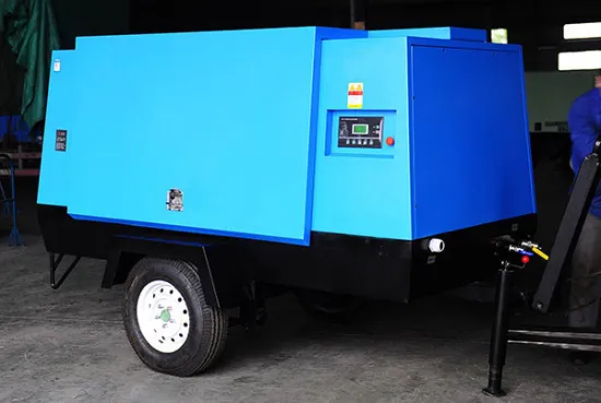 Electric Air Cooling Movable Screw Air Compressor