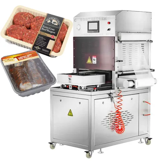Automatic Continuous MAP Tray Sealing Machine for Seafood, Beef, and Vegetable Packing