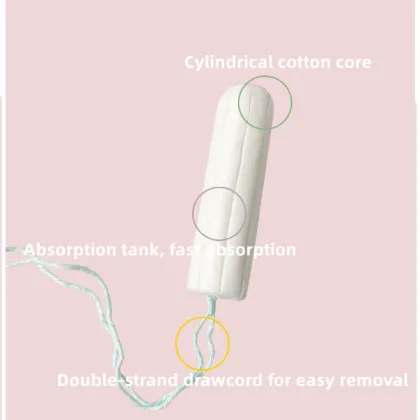 Biodegradable Cotton Tampon Applicator for Women