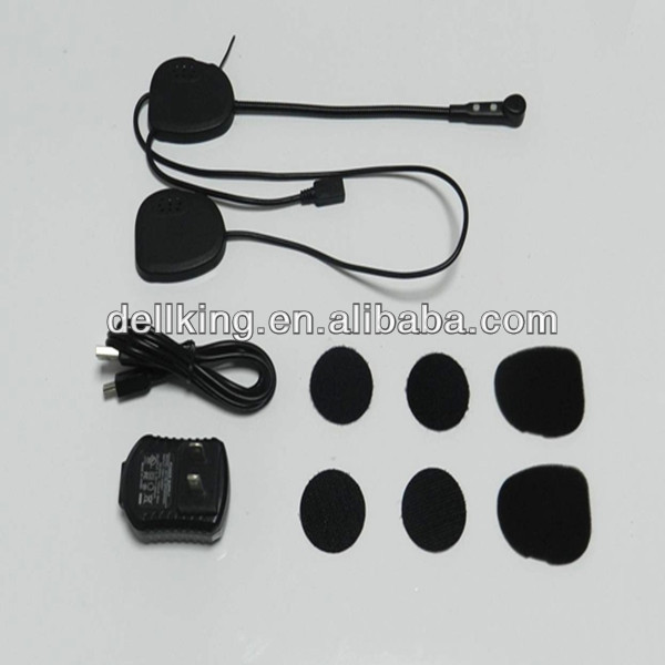 Motorbike Helmet Bluetooth Intercom Headphone with Calls Handling and Stereo Music Function