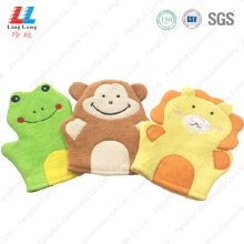 Animal massaging soft bath gloves