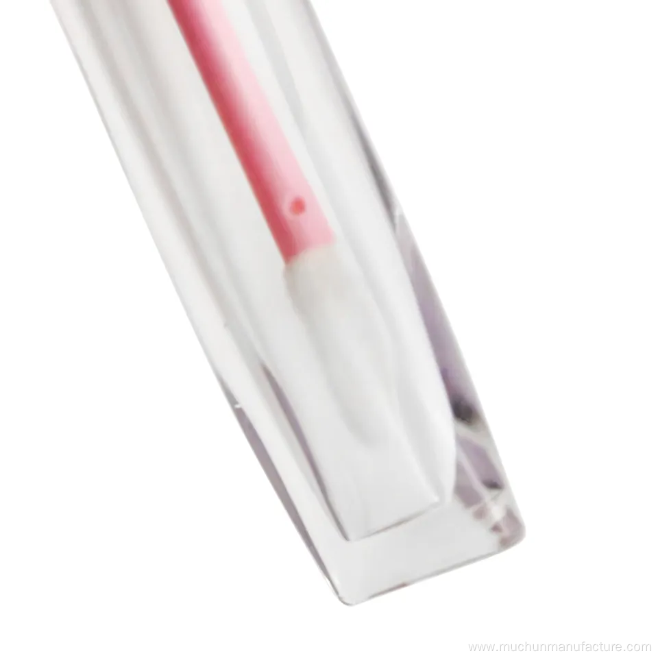 pink clear transparent lipgloss tubes