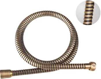 Expandable flexible double-lock bronze bathroom shower tube