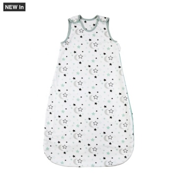 Premium Quilted Baby Sleep Sack 0.5 Tog - Unisex Star Printed Wearable Blanket for 6-18 Months