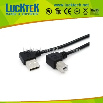 USB A male Right angle to B male cable 0.5M