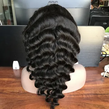 Customized preplucked 26 inch human hair wig, 13*4 100% human hair closure wig, straight mink wigs human hair