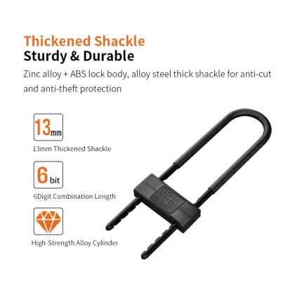 Combination Password U Shape Lock for Glass Doo