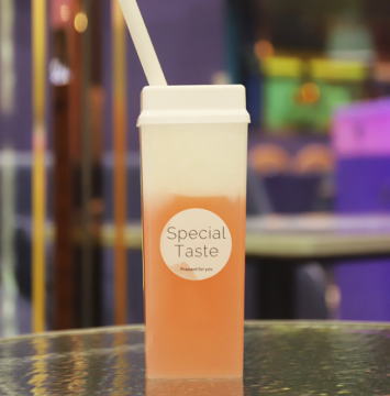 Bubble Tea Cups with Lids - Plastic PET Juice Bottles for Take Away