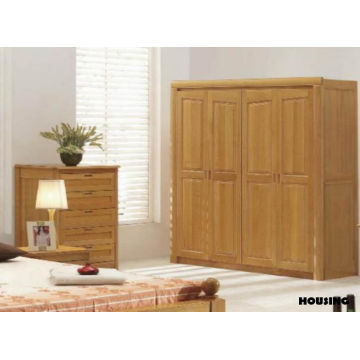 E0 Standard Wardrobe Storage Cabinet With Wood / Bamboo