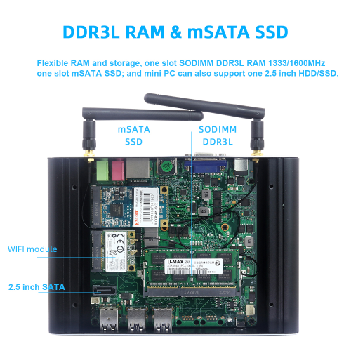 Mini Pc I3 Fanless Mini PC Micro Desktop Computer Factory