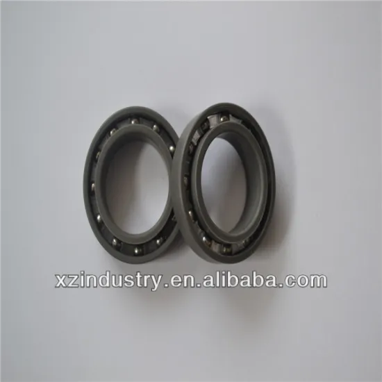 2013 PTFE caged deep groove plastic bearing made with steel ball