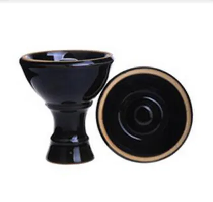 Black Color Hookahs Shisha Charcoal Bowl Vortex Ceramic Shisha Hookah