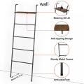 Standing Blanket Ladder with Storage Shelf